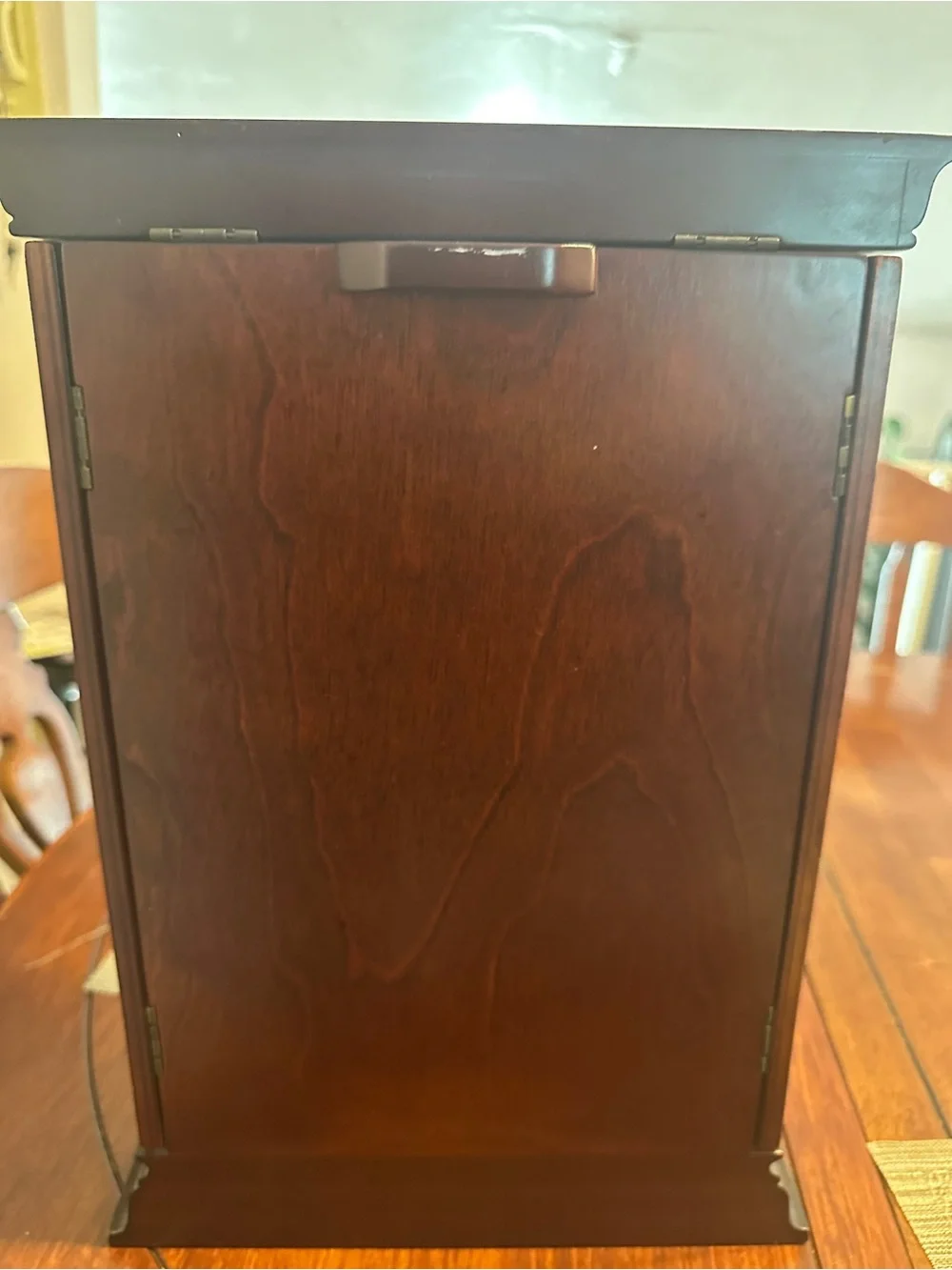 Vintage 2001 Bombay Company Mahogany Wood Highboy Armoire Jewelry Box Chest 16.5